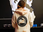 Get Crabby- Black/Dusty Pink Tie Dye Hoodie