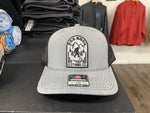 Roam patch trucker hat. Grey & Black