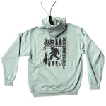 Del Norte County Line- Black/Sea Foam Green Hoodie