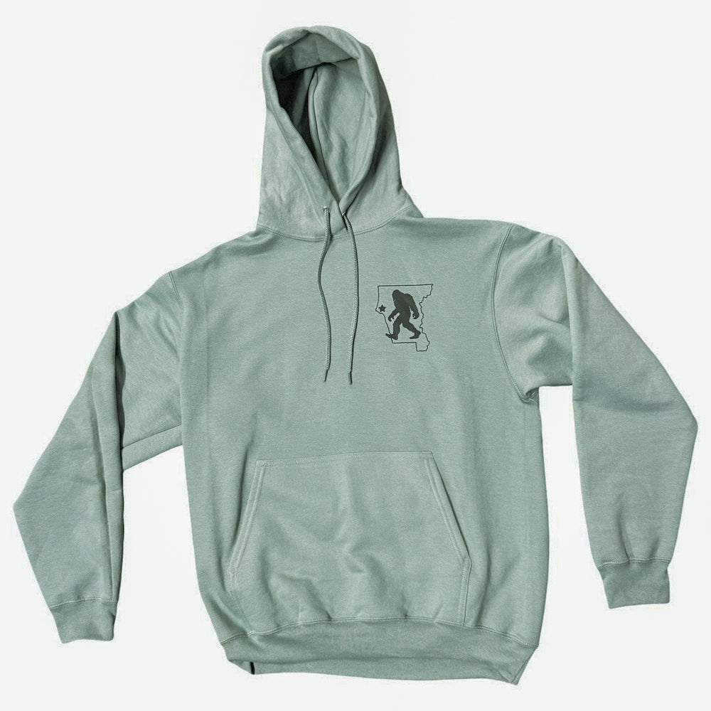 Del Norte County Line- Black/Sea Foam Green Hoodie