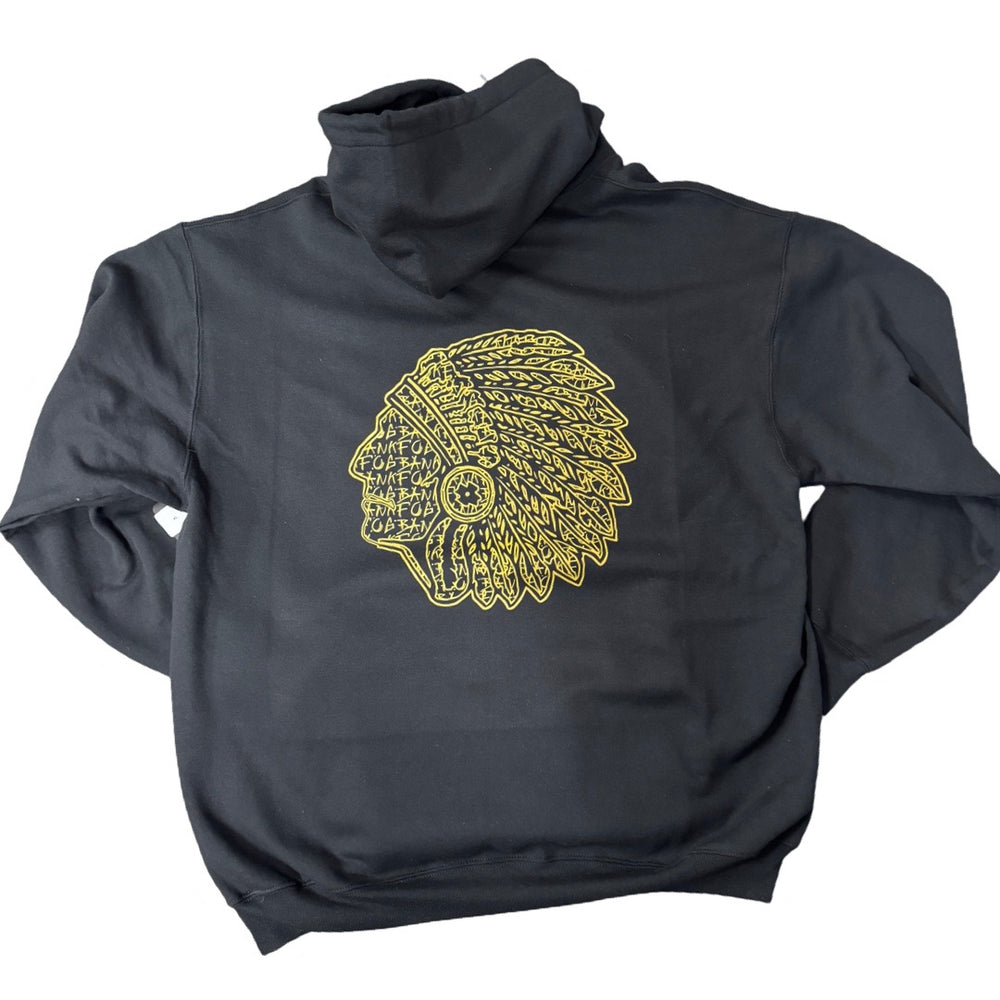 Warrior Head Black/Gold Hoodie