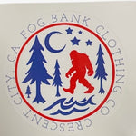 Bigfoot Starry Night Red White and Blue Decal