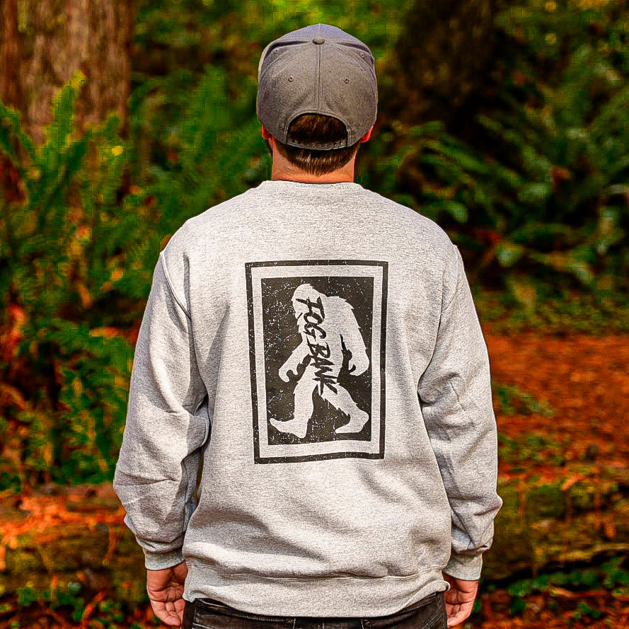 BF Framed- Black Distressed/Heather Grey Crew Neck