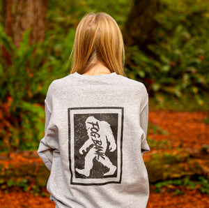 BF Framed- Black Distressed/Heather Grey Crew Neck
