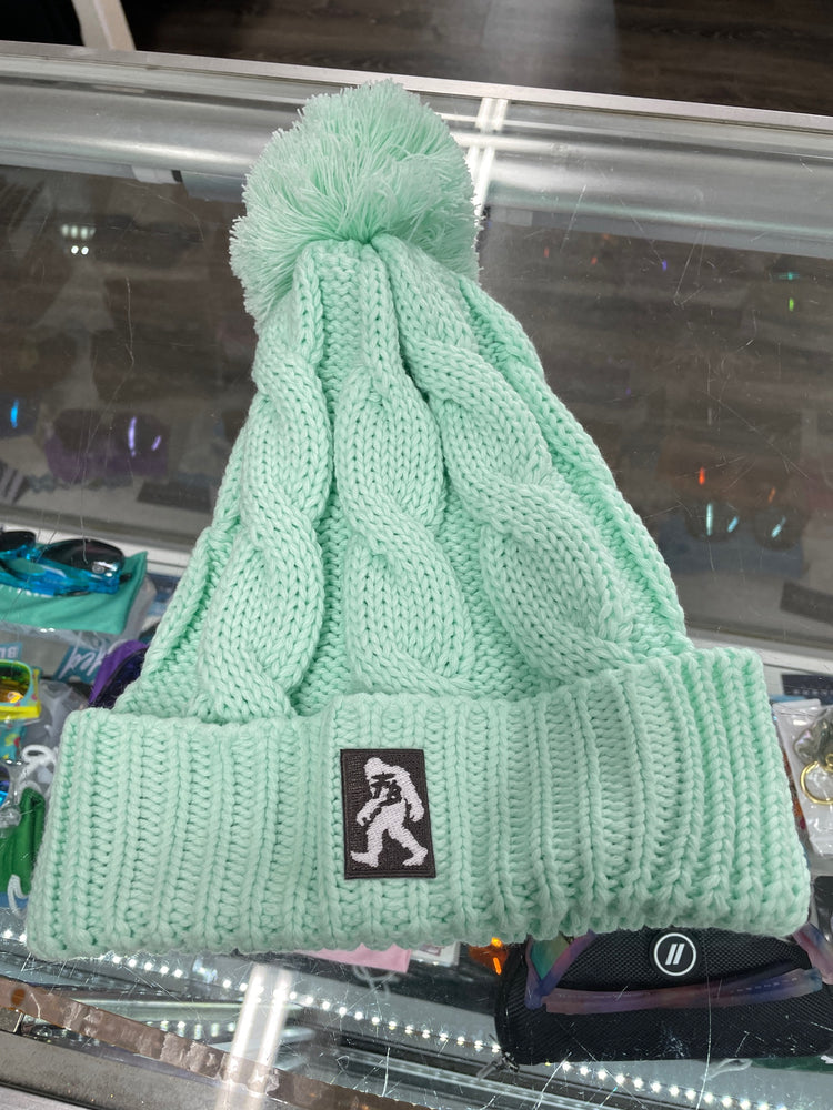 Fog Bank Bigfoot Headin West Beanie W/Pom - Mint