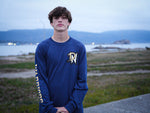 Del Norte Warriors -Navy Long Sleeve T-Shirt